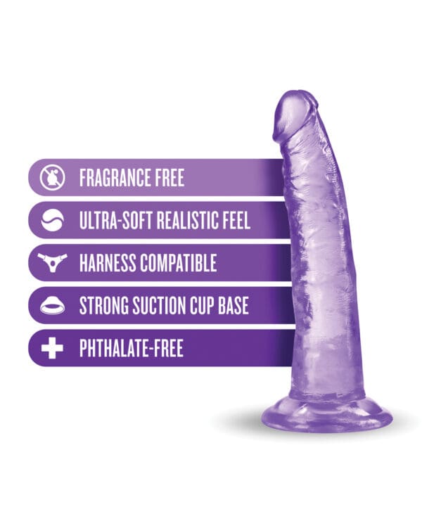 Blush B Yours Plus 7" Lust n' Thrust Dildo - Purple - Image 5