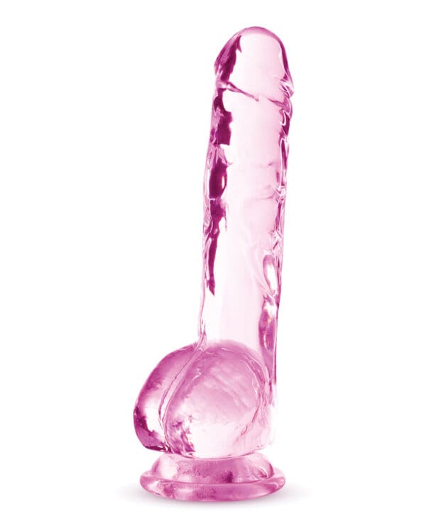 Blush Naturally Yours 8" Crystalline Dildo - Rose - Image 2