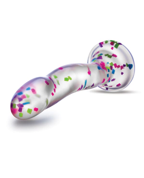 Blush Neo Elite Hanky Panky 7" Confetti Dildo - Glow in the Dark - Image 3