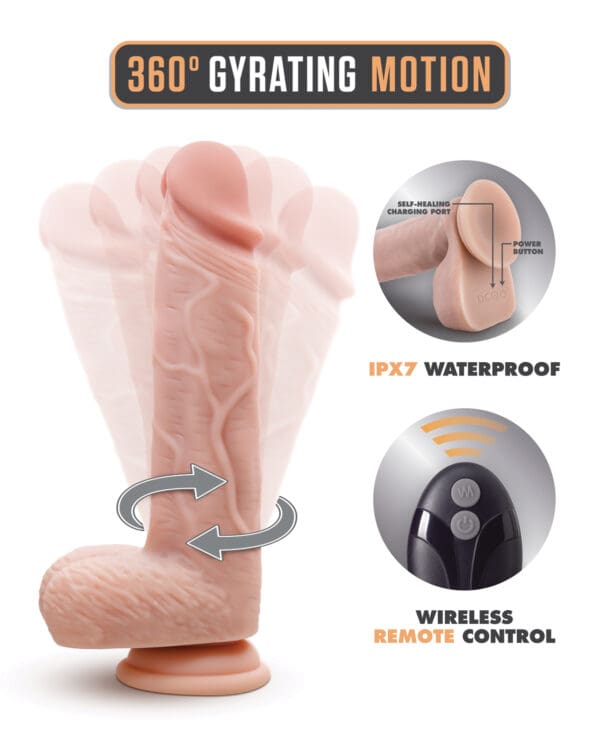 Blush Dr. Skin Dr Ethan 8.5" Gyrating Dildo - Beige - Image 5