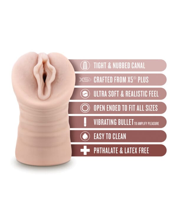 Blush EnLust Pussy Stroker w/Vibrating Bullet - Destini - Image 4
