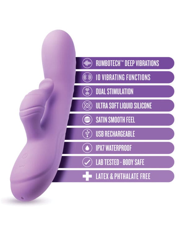 Blush Evelyn Rabbit Vibrator - Purple - Image 5