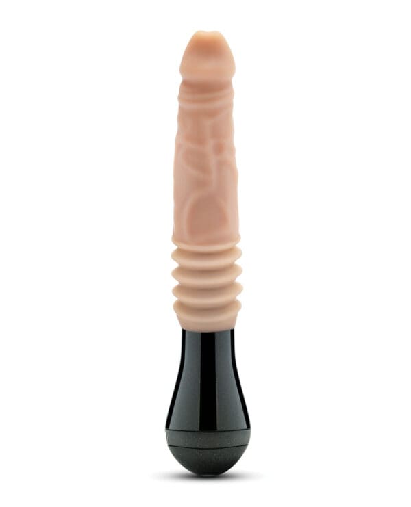 Blush Dr. Skin Silicone Dr. Knight Thrusting Gyrating Vibrating Dildo - Beige - Image 2