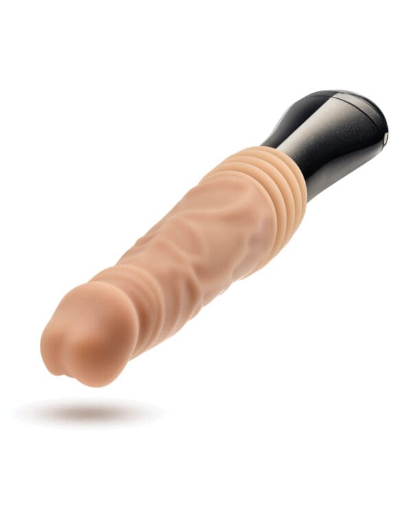 Blush Dr. Skin Silicone Dr. Knight Thrusting Gyrating Vibrating Dildo - Beige - Image 3