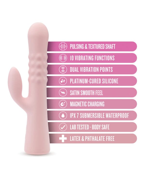 Blush Jaymie Rabbit Vibrator - Pink - Image 4