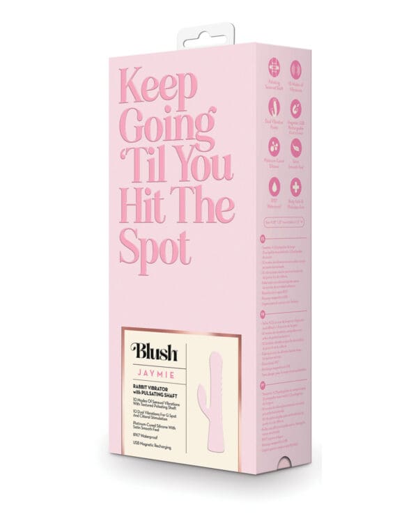 Blush Jaymie Rabbit Vibrator - Pink - Image 5