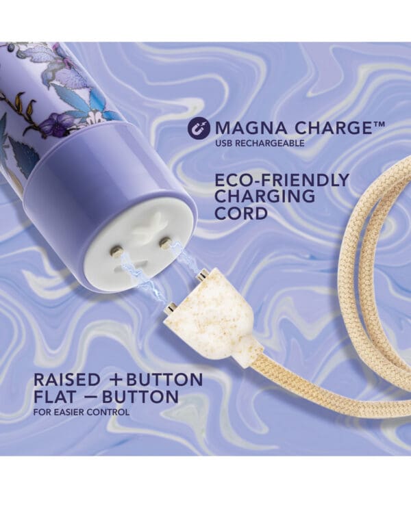 Blush Limited Addiction Floradelic 7" Rechargeable Vibe - Purple - Image 4