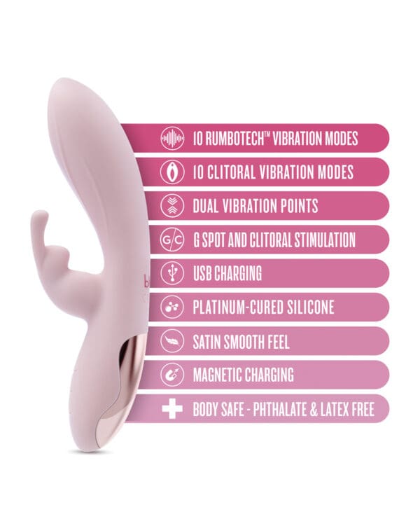 Blush Morgan Rabbit Vibrator - Pink - Image 5