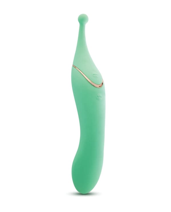 Blush Stella 7 Inch Dual-Ended Clitoral G-Spot Vibrating Wand With Precision Stimulation - Green - Image 2