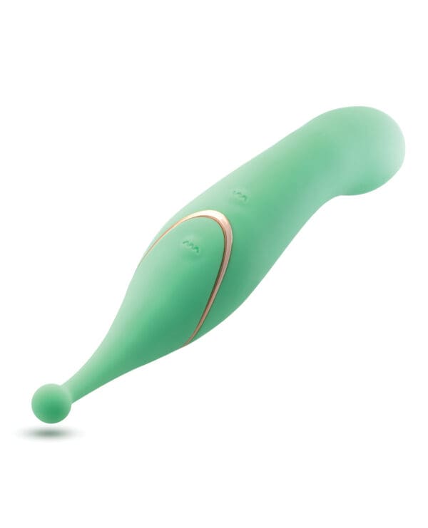Blush Stella 7 Inch Dual-Ended Clitoral G-Spot Vibrating Wand With Precision Stimulation - Green - Image 4