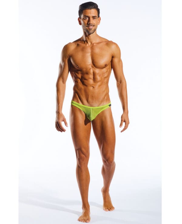 Cocksox Mesh Enhancing Pouch Thong Citrus Green SM - Image 4