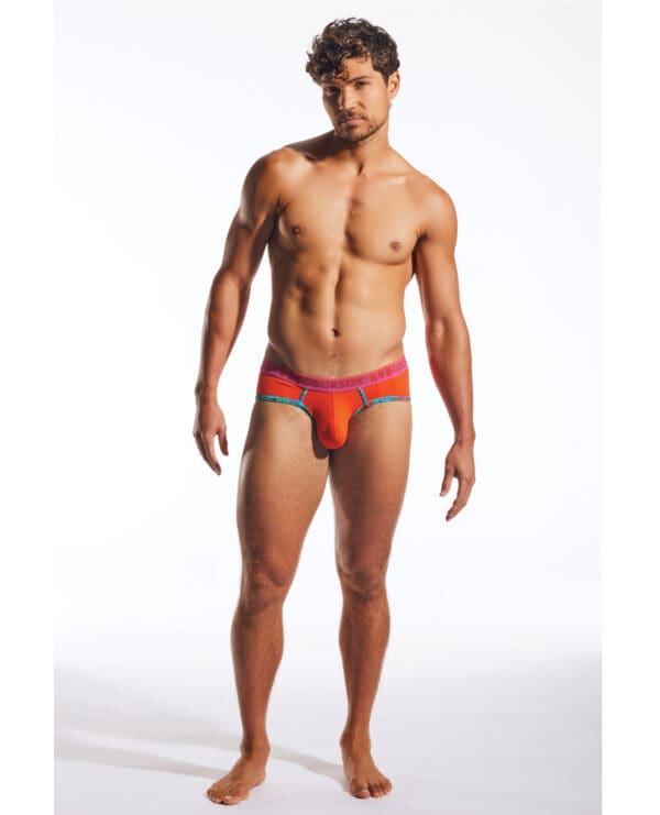 Cocksox Contour Pouch Sports Brief - Sunset Orange LG - Image 4