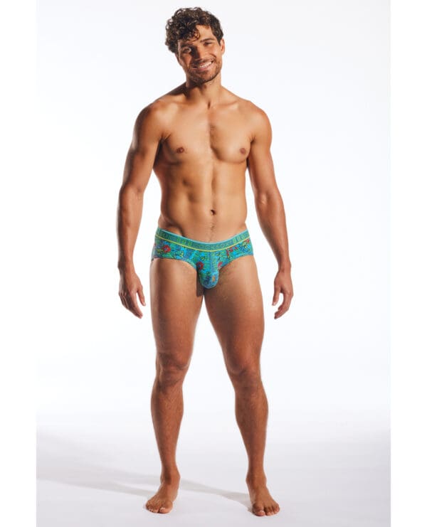 Cocksox Contour Pouch Sports Brief - Multi-Color Tiki SM - Image 4