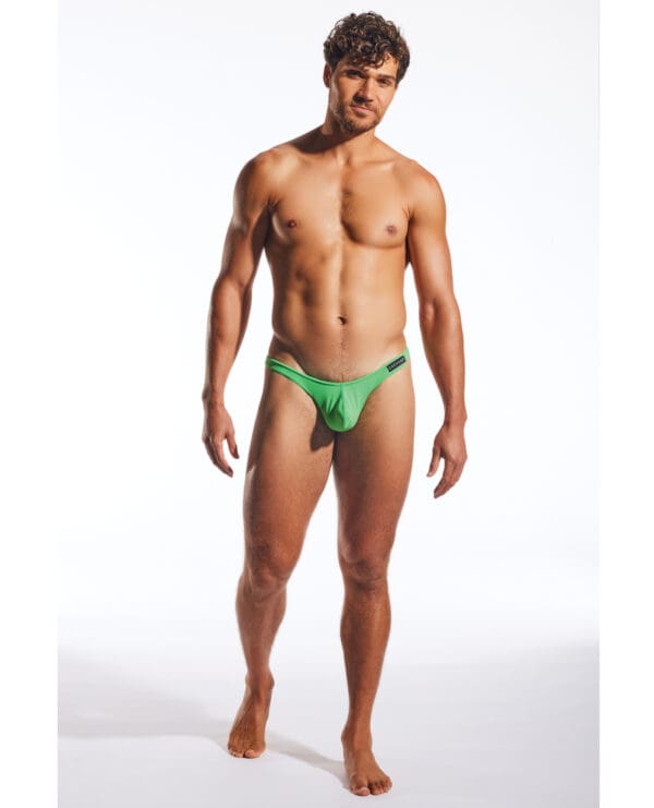 Cocksox Enhancing Pouch Thong - Palm Leaf Green MD - Image 4