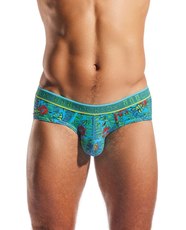 Cocksox Contour Pouch Sports Brief - Multi-Color Tiki XL
