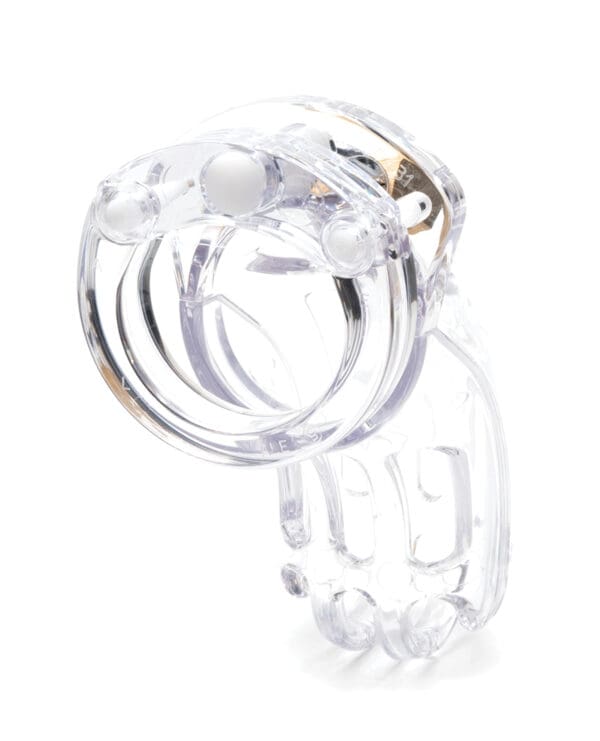 The Curve 3 3/4" Curved Cock Cage & Lock Set - Clear - Image 2