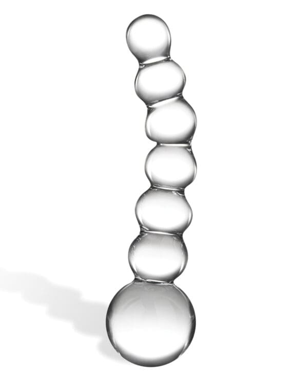 Glas 5" Curved Glass Beaded Dildo - Image 2