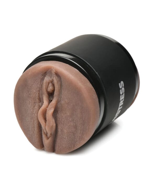 Curve Toys Mistress Double Shot Mini Masturbator Mouth & Pussy  - Dark - Image 3