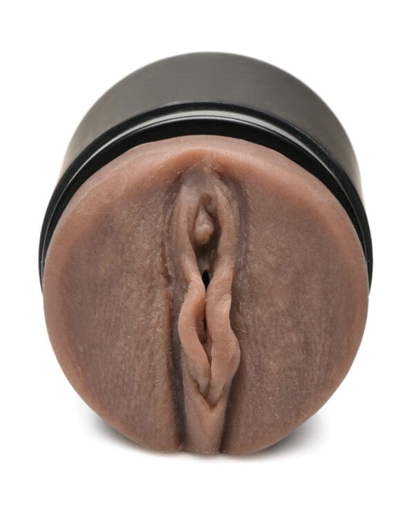 Curve Toys Mistress Double Shot Mini Masturbator Mouth & Pussy  - Dark - Image 4