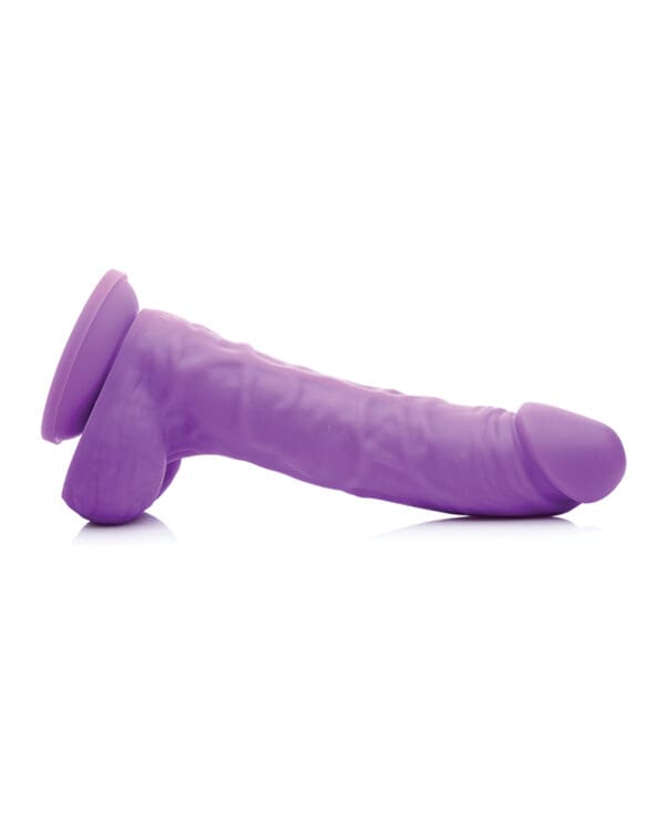 Curve Toys Lollicock 7" Silicone Dildo w/Balls - Grape - Image 3