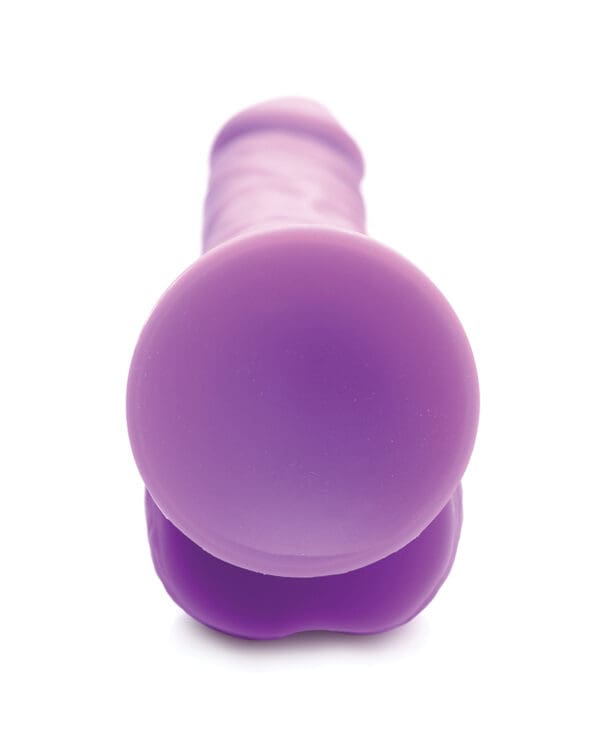 Curve Toys Lollicock 7" Silicone Dildo w/Balls - Grape - Image 5