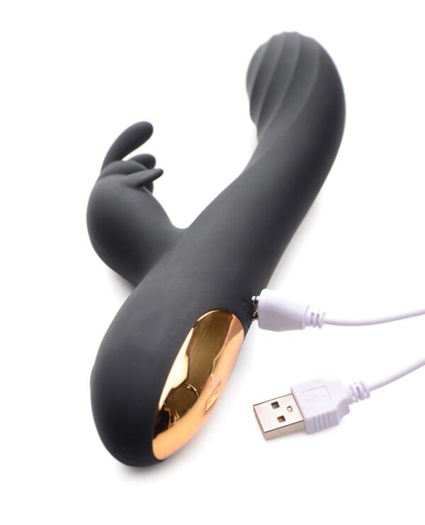 Curve Toys Power Bunnies Cuddles 10x Silicone Rabbit Vibrator - Black - Image 5