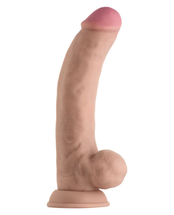 Shaft Model C Flexskin Liquid Silicone 9.5" Curved Dong w/Balls - Pine - Image 3