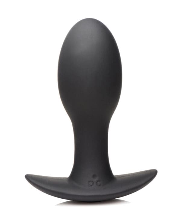 Curve Toys Rooster Rumbler Vibrating Silicone Anal Plug Medium - Black - Image 2