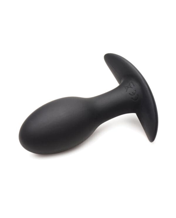 Curve Toys Rooster Rumbler Vibrating Silicone Anal Plug Medium - Black - Image 3