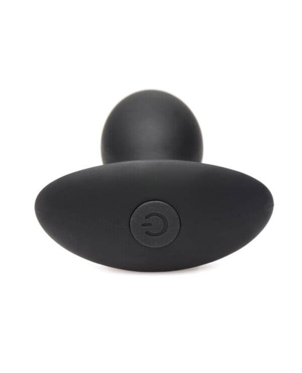 Curve Toys Rooster Rumbler Vibrating Silicone Anal Plug Medium - Black - Image 4