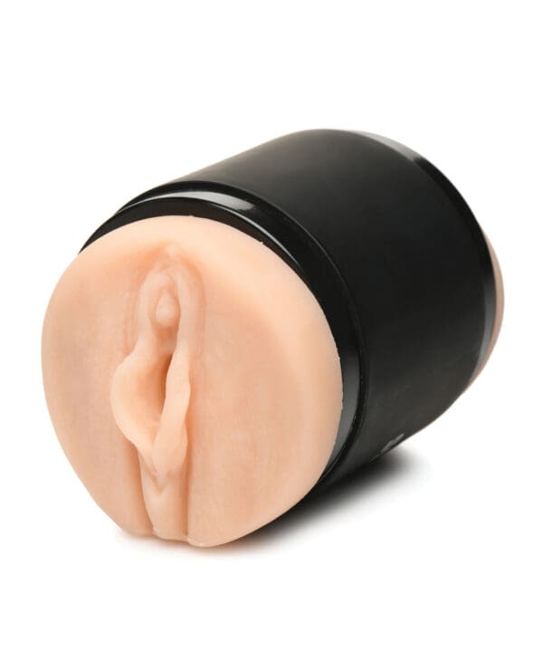 Curve Toys Mistress Double Shot Mini Masturbator Mouth & Pussy  - Light - Image 3