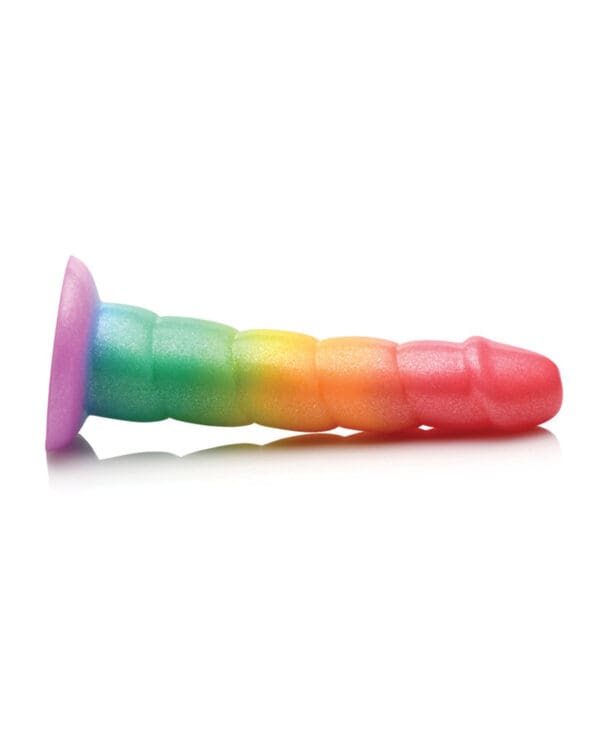 Curve Toys Simply Sweet 6.5" Swirl Rainbow Dildo - Image 4