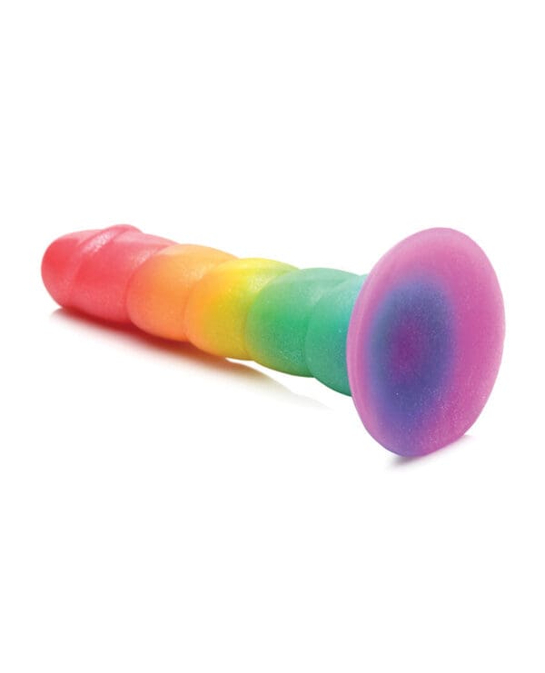 Curve Toys Simply Sweet 6.5" Swirl Rainbow Dildo - Image 5