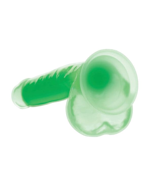 Curve Toys Lollicock 7" Glow In The Dark Silicone Dildo w/Balls - Green - Image 5