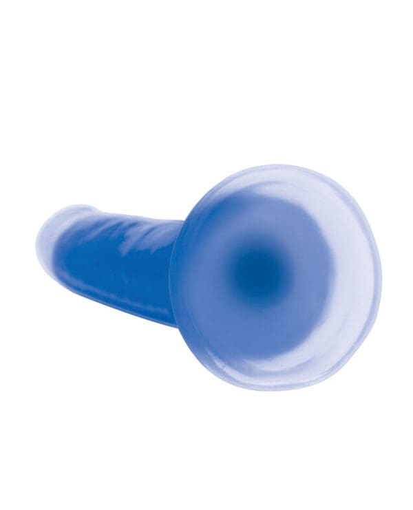 Curve Toys Lollicock 7" Glow In The Dark Silicone Dildo - Blue - Image 5