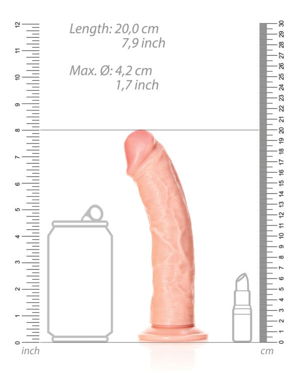 Shots RealRock Realistic 7" Curved Dildo - Flesh - Image 5