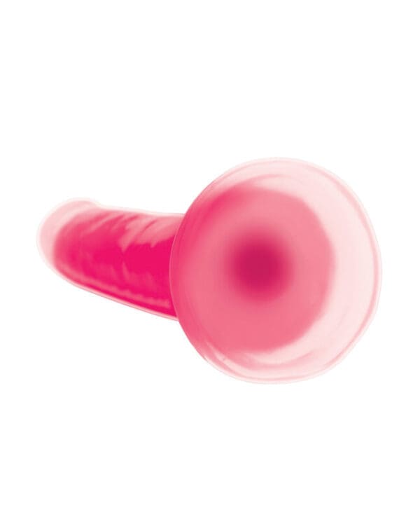 Curve Toys Lollicock 7" Glow In The Dark Silicone Dildo - Pink - Image 5