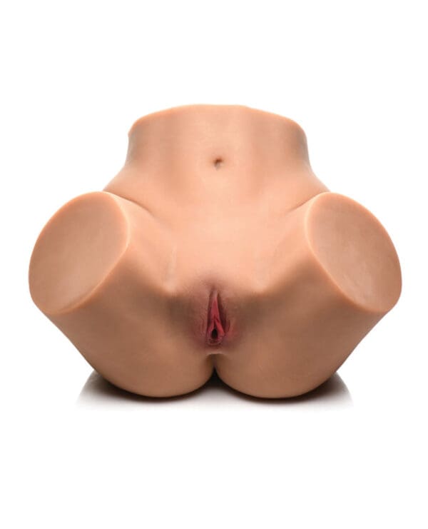 Curve Toys Mistress Vibrating & Squeezing Pussy & Ass Masturbator - Light - Image 4