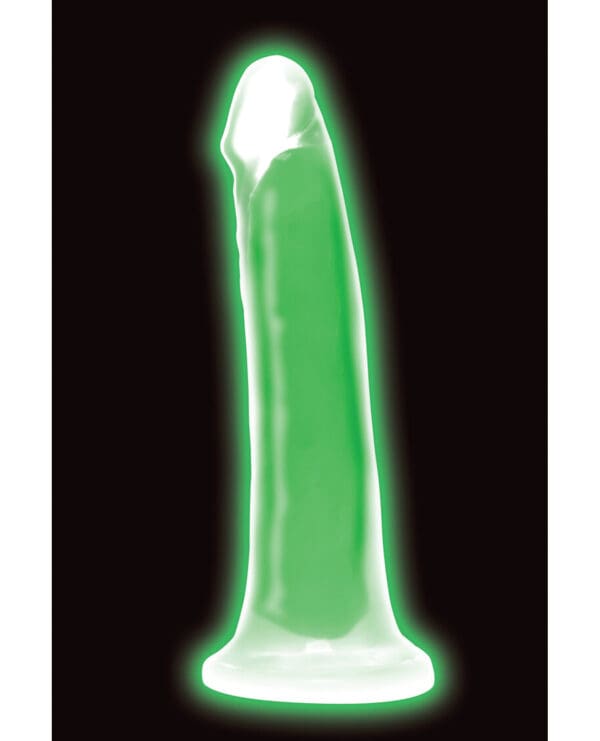 Curve Toys Lollicock 7" Glow In The Dark Silicone Dildo - Green - Image 2