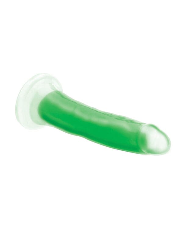 Curve Toys Lollicock 7" Glow In The Dark Silicone Dildo - Green - Image 4