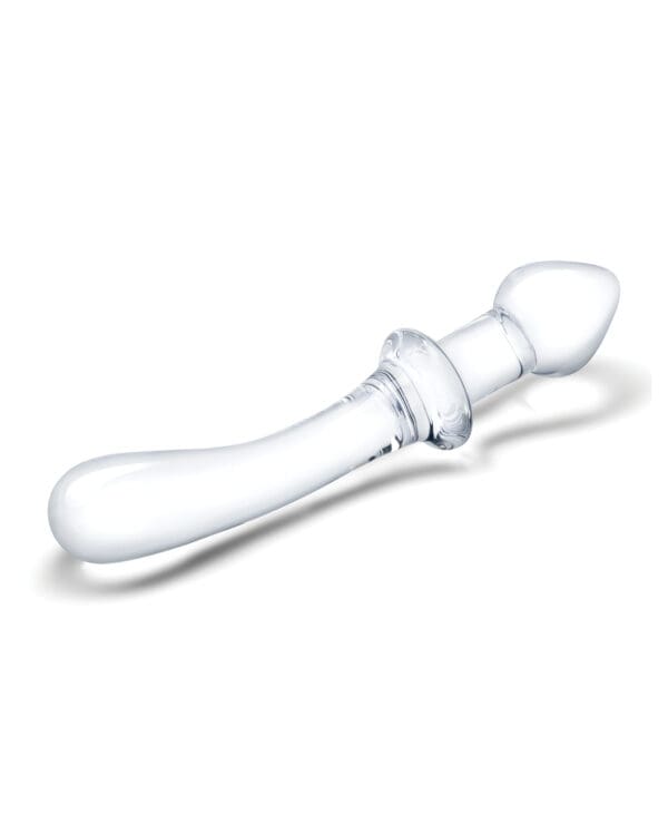 Glas 9" Classic Curved Dual Ended Dildo - Clear - Image 3