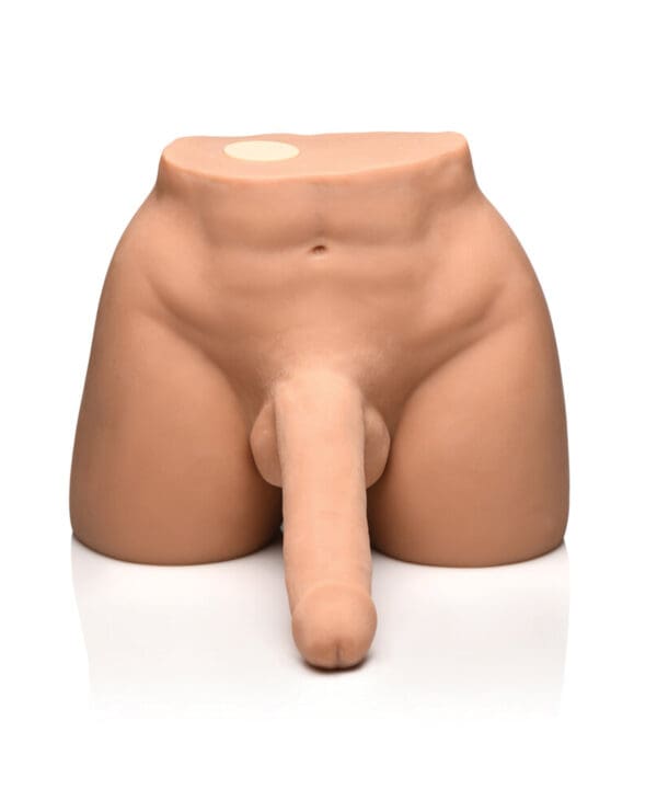 Curve Toys Jock Vibrating & Squeezing Male Masturbator w/Poseable Dildo - Image 3