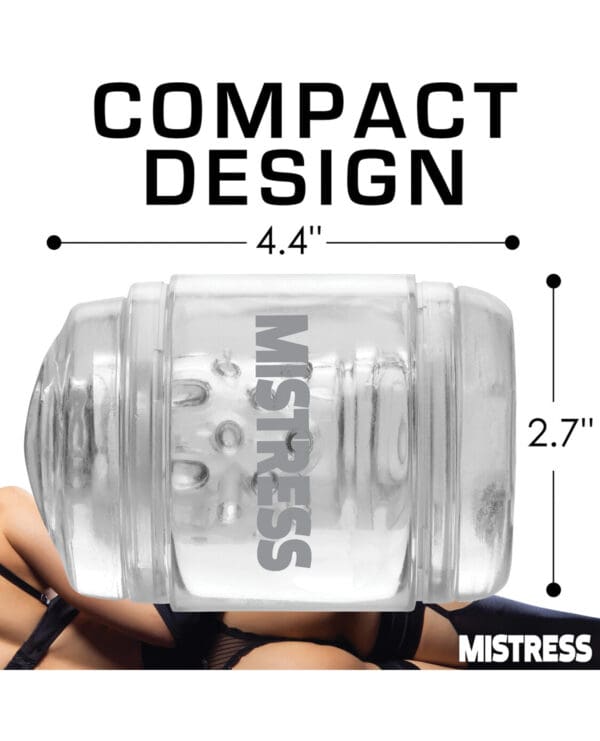 Curve Toys Mistress Double Shot Pussy & Ass Mini Masturbator  - Clear - Image 5