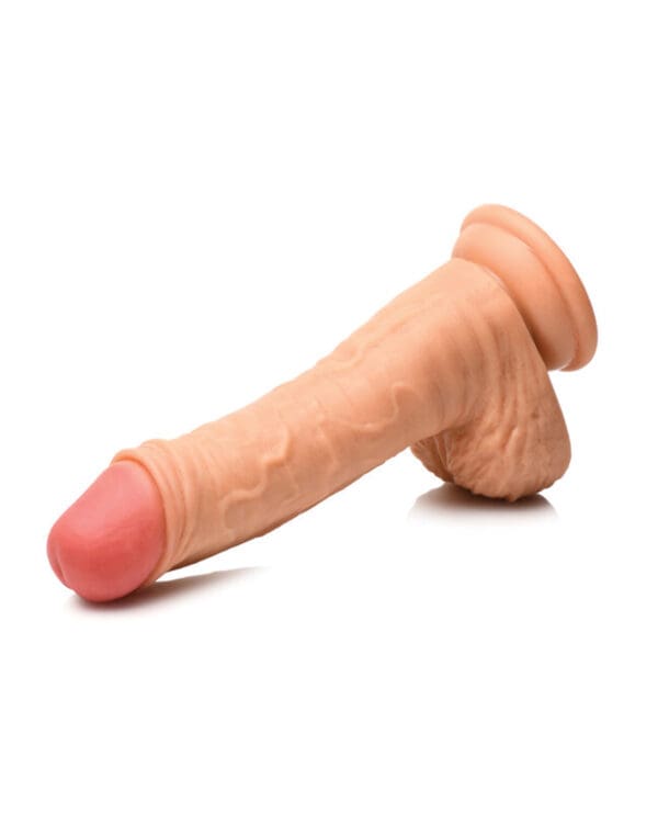 Curve Toys Thinz 7" Uncut Dildo w/Balls - Light - Image 3