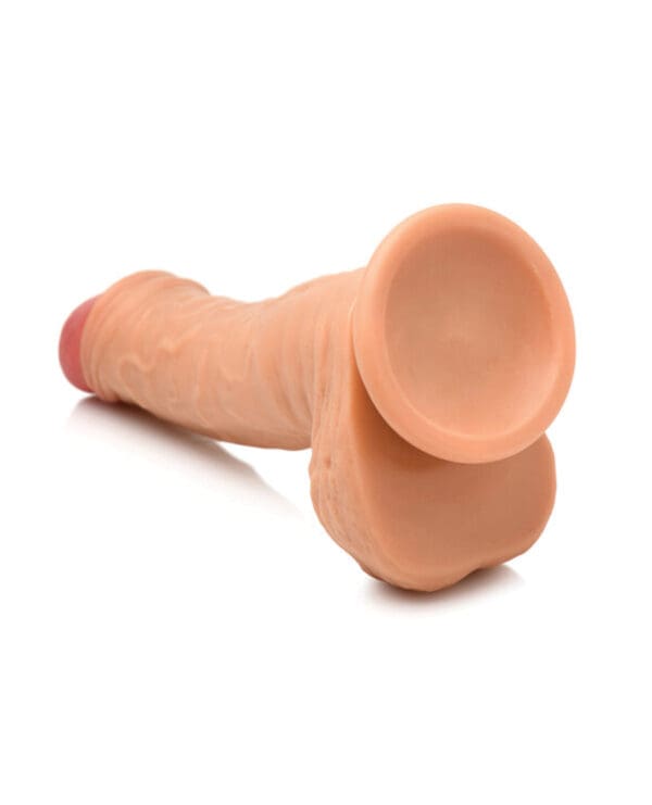 Curve Toys Thinz 7" Uncut Dildo w/Balls - Light - Image 4