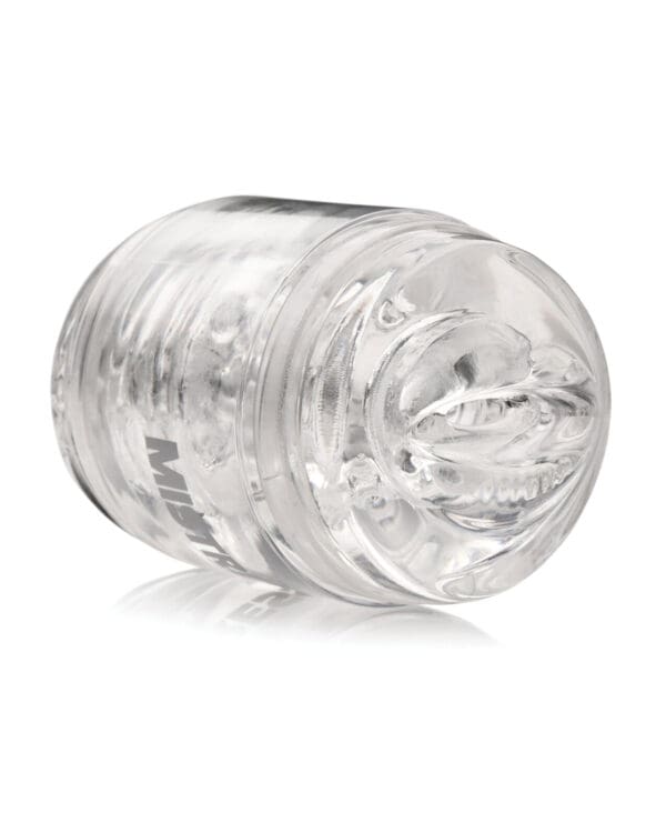 Curve Toys Mistress Double Shot Mini Masturbator Mouth & Pussy  - Clear - Image 2