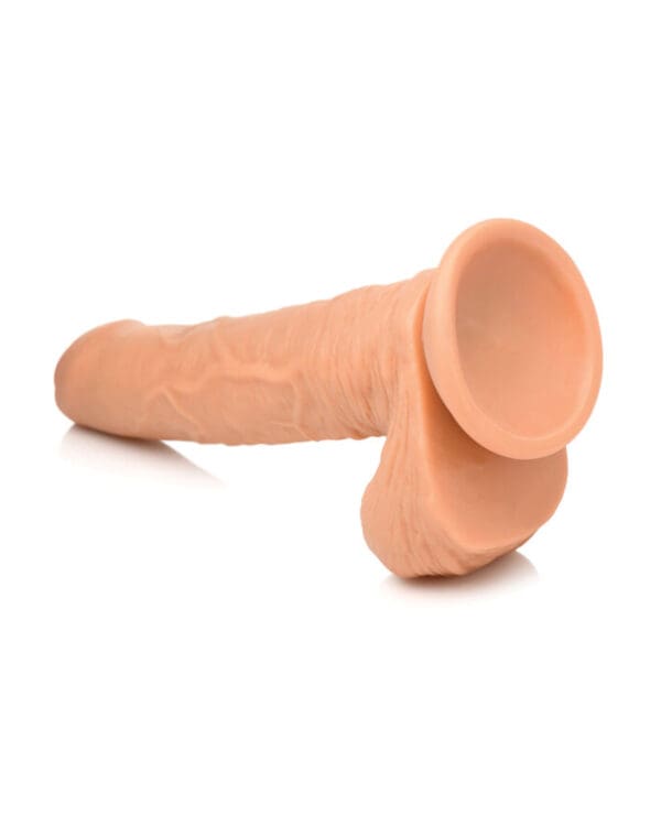 Curve Toys Thinz 8" Uncut Dildo w/Balls - Light - Image 4