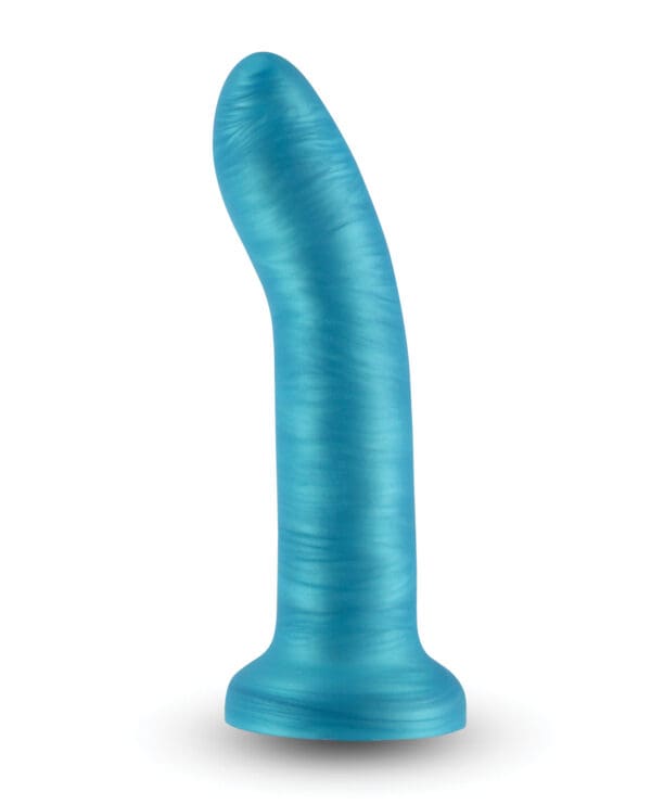 Royals 6" Charlie Curved Dildo - Metallic Teal - Image 3