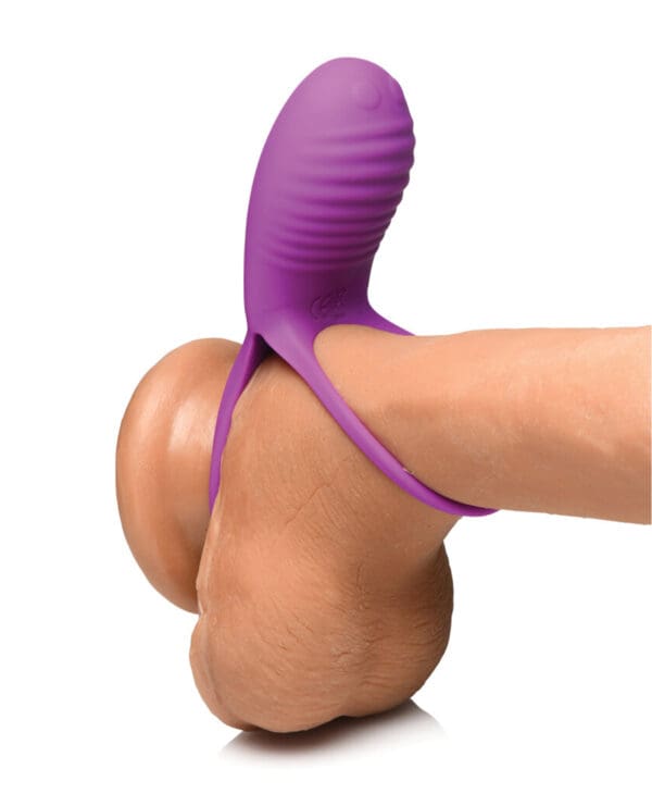 Curve Toys Gossip Love Loops 10X Silicone Cock Ring w/Remote - Violet - Image 5