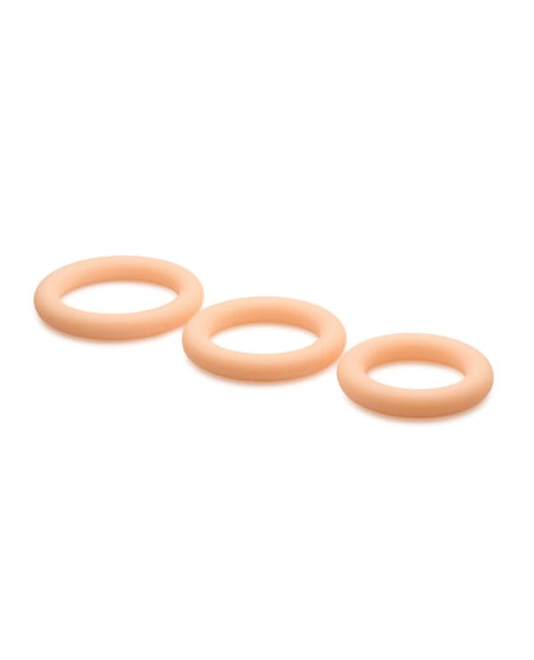 Curve Toys Jock Silicone Cock Ring Set of 3 - Light - Image 2